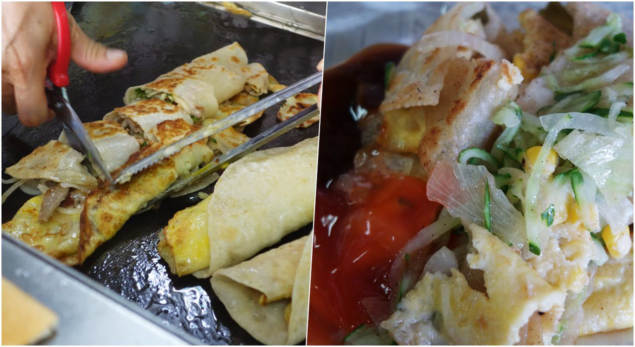 (高雄三民)蔬果汁早點 – 超爆料酥脆蔬菜蛋餅