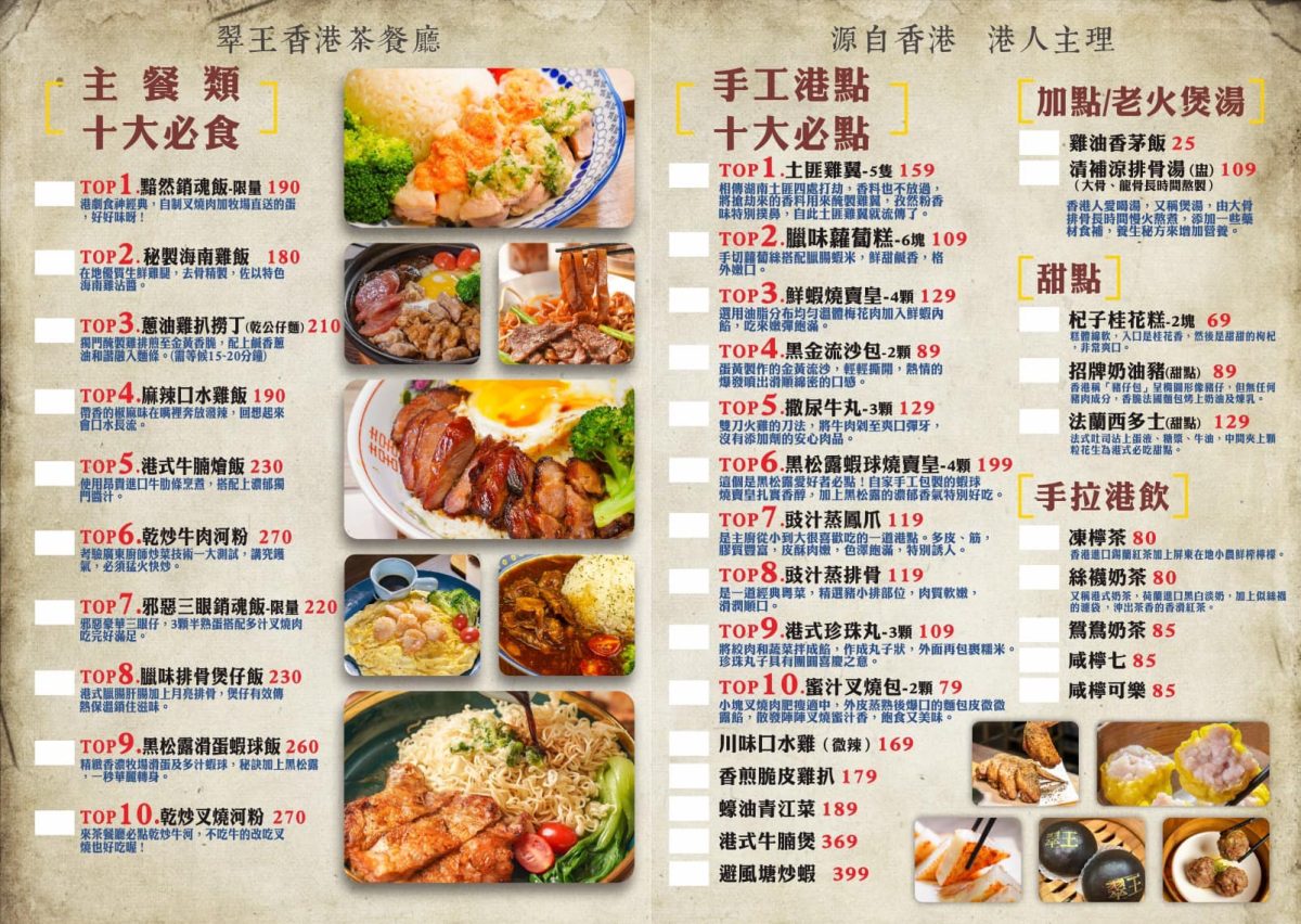 高雄左營翠王香港茶餐廳