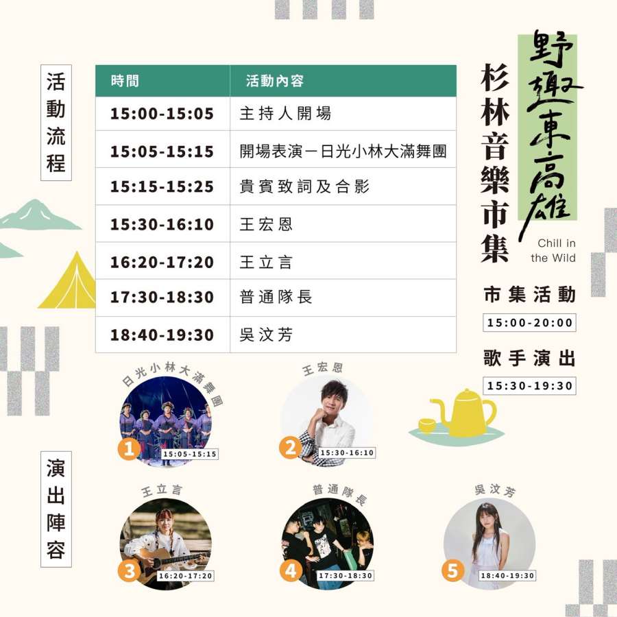 (高雄生活) 「野趣東高雄 杉林音樂×市集」